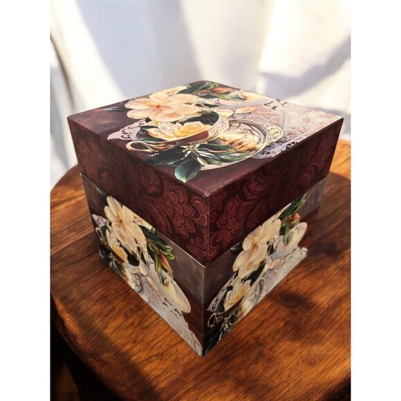 Nesting Boxes - Bob's Boxes Fine Art Set of 1 with lids "Forever Flowers" - Picture 4 of 7